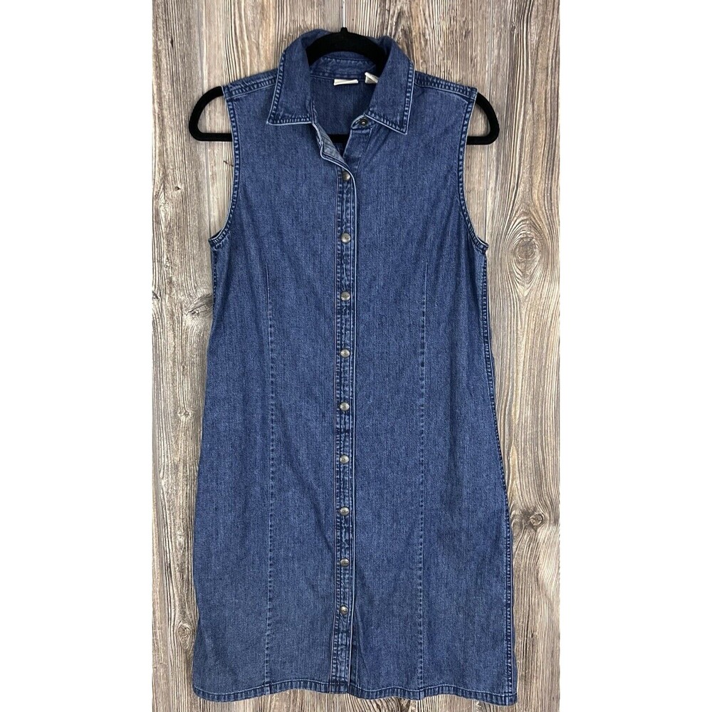 L.L. Bean Blue Denim Midi Dress